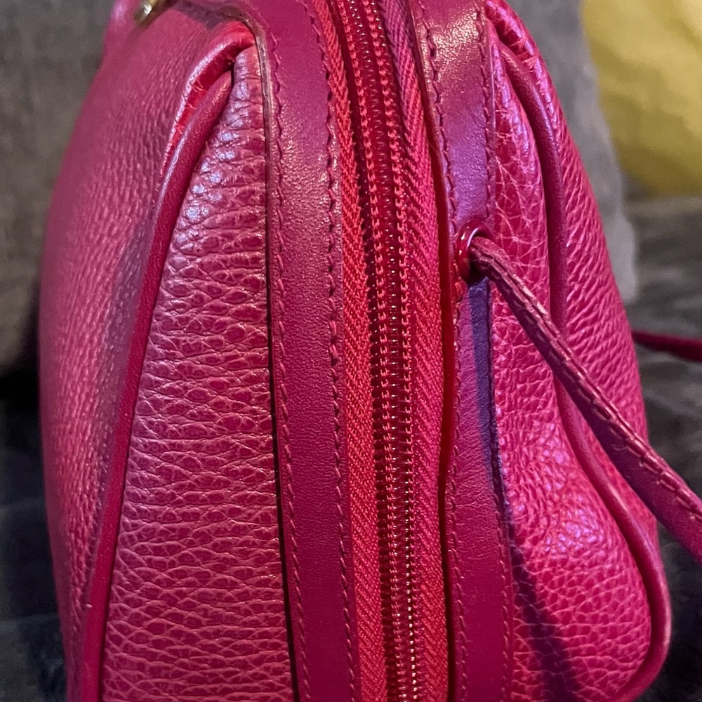 Vintage Mark Cross Pink Leather Crossbody Bag - Picture 4 of 9